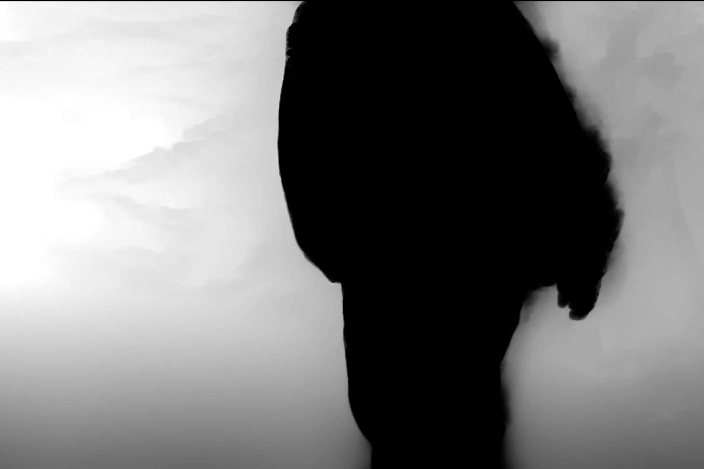 White girl with blond hair and pink glasses looking side way